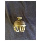 Vtg Brass Bell with Engraving on Top &