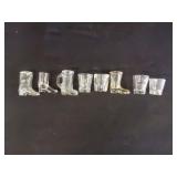 8 Clear Shot Glasses