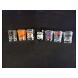 5 Nascar Shot Glasses & 2 Others