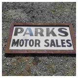 Parks Motor Sales Sign