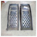 2 Black Metal Car Ramps