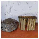 Vtg Wall Lamp with Glass Prisms (some damaged)