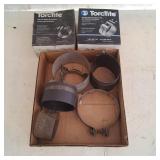 Box of Misc Exhaust Clamps