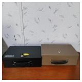 2 Metal Security Boxes