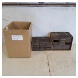 2 Plastic Caddies with Contents