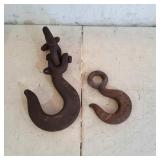 2 Large Vtg Grab Hooks