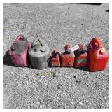 4 Gas Cans with Contents