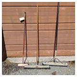 2 Push Brooms & a Brush