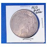 1922 Peace Silver Dollar with cover
