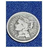 1864 Civil War 3 Cent