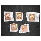 1 1/2 Cent United States Postage stamps (5 Total)