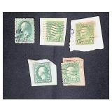 1-Cent Green George Washington 1916 Stamps