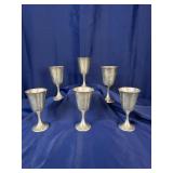 6 Gorham Sterling 272 Water Goblets