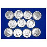 1964 Kennedy Half Dollars, x11