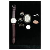 Mens watch, Cufflinks,Tie Bar and Misc