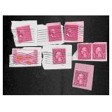 2-cent Red Washington stamps and Misc (8 total)