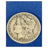 1891 Morgan Silver Dollar