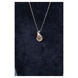 14K Diamond Cut "Happy Clown" Pendant & 10K chain