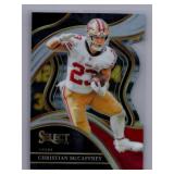 Christian McCaffrey Select Die Cut Silver