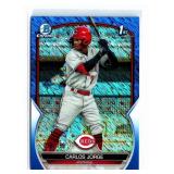 Jorge Chrome Prospects Blue Shimmer Refractors #/1