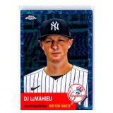 DJ LeMahieu Platinum Toile White/Blue Refractor #/