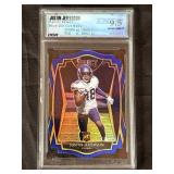 Justin Jefferson Blue Prizm Die Cut 9.5