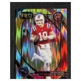 Drake Maye Red & Yellow Prizm Shock