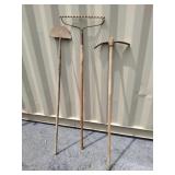 Rake, Pick Axe & Edger