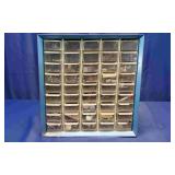 Metal Nut & Bolt Caddy W/Contents