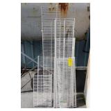 6 White Metal Wire Shelves