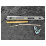 Level, Square Set & 2 Rulers