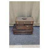 2 Metal Tool Boxes W/Contents