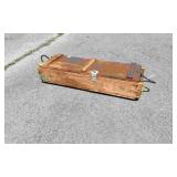 Large Wooden Ammo Box W/Rope Handles