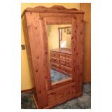 Cedar Wardrobe With Mirror