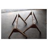 2 Wooden Saw Horses