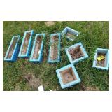8 Concrete Planters & Misc.