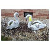 2 Swan Concrete Planters