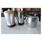 3 Metal Coffee Pots