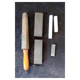 No. 57 Carborumdom Sharpening Stone & Misc Stones