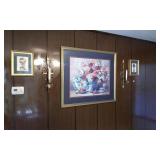 Barbara Flock Print & 11 Misc. Wall Hangings