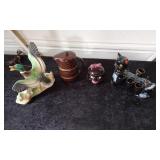 Ceramic Cat Decanter & Misc. Ceramic Items
