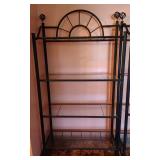 Black Metal Framed Shelves With Glass