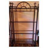 Black Metal Framed Shelves With Glass