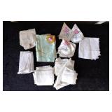 Embroidered Handkerchiefs & Pillowcase