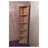 Oak Corner Shelving Cabinet