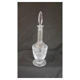 Etched Design Lead Crystal Decanter