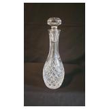 Diamond Cut Lead Crystal Decanter W/Stopper