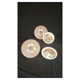 2 Mason Chaucer Plates W/ Mill Scene.