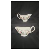 2 Wedgewood "Hathaway Rose" Bone China Gravy Bowls