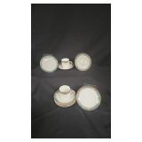 9 Wedgewood "Curzon" Bone China Cups & Saucers